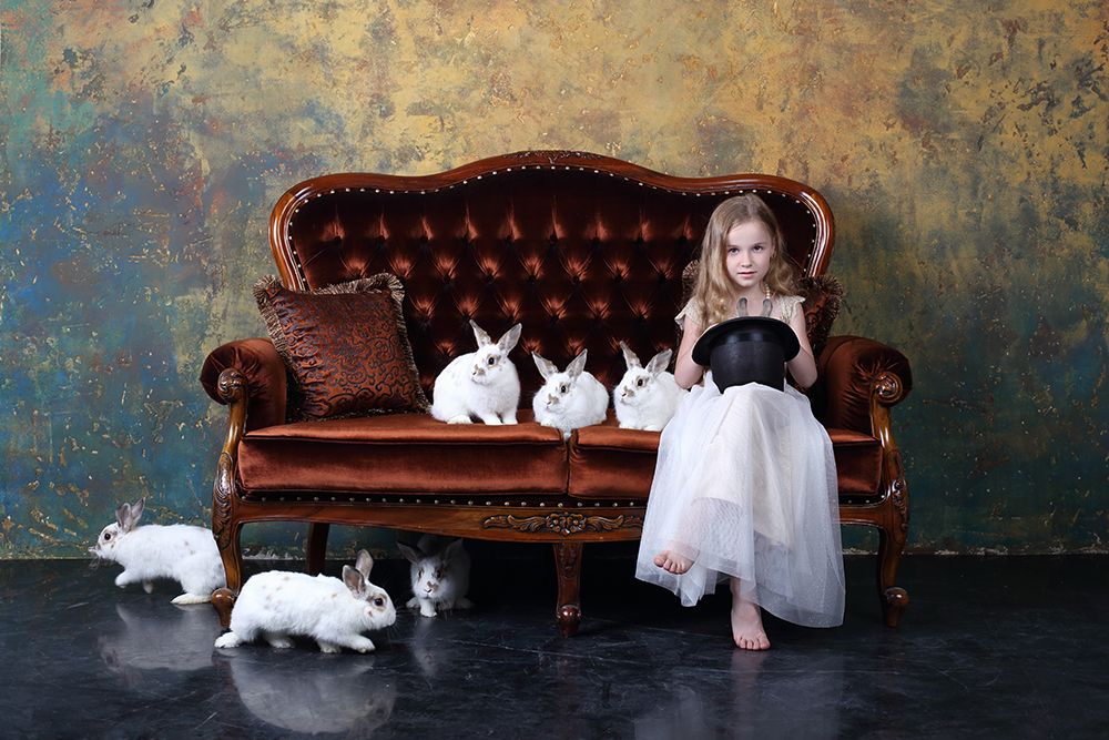 Qthe Riddleq Or Qhow Many Rabbits Are There On The Photoq? art print by Victoria Ivanova for $57.95 CAD