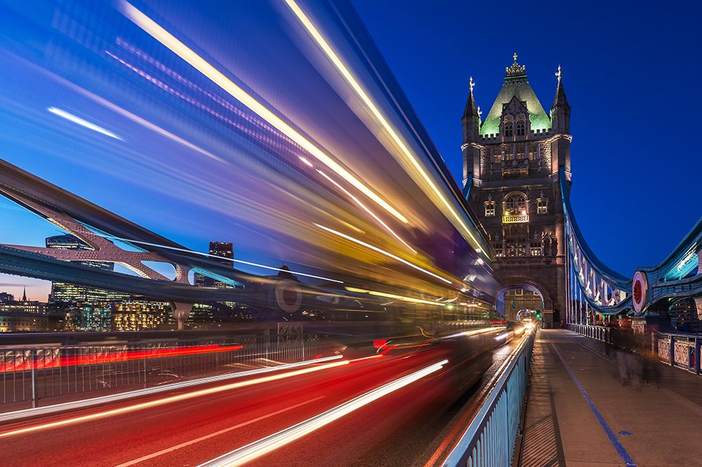 Tower Bridge Light Trails art print by George Papapostolou for $57.95 CAD