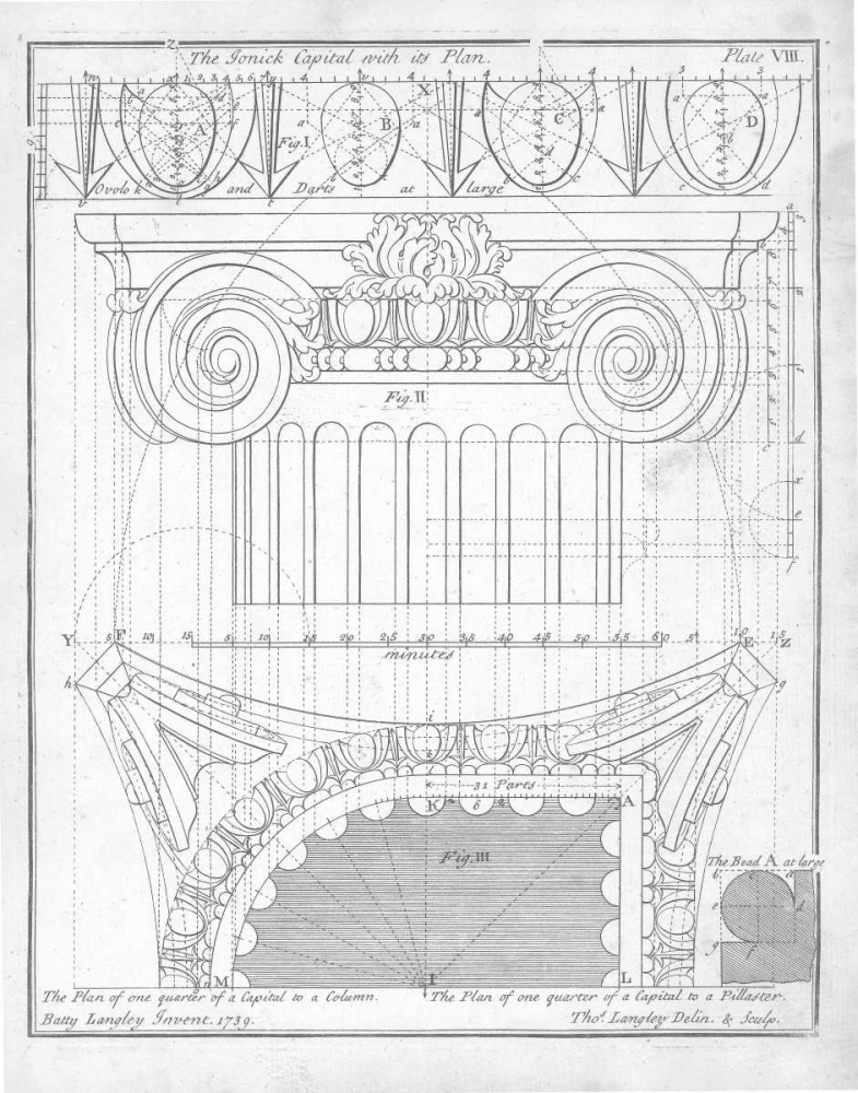 The Ionic Capital art print by Batty Langley for $57.95 CAD