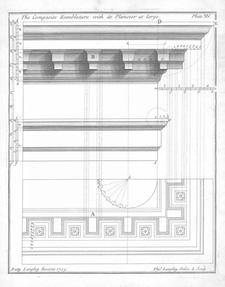 The Composite Entablature art print by Batty Langley for $57.95 CAD