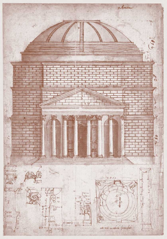 Section of the Pantheon art print by Baldassare Peruzzi for $57.95 CAD
