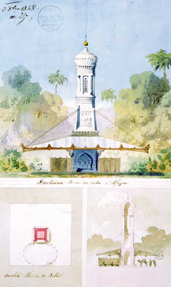 Fountain art print by Gabrielle-August Ancelet for $57.95 CAD