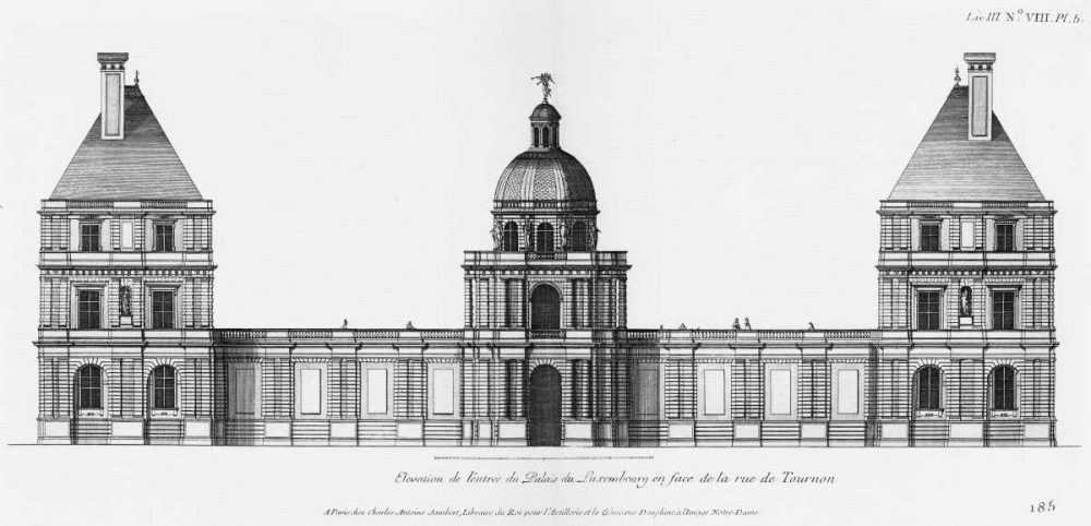 Palais du Luxembourg, Elevation- Entrance art print by Jacques Francois Blondel for $57.95 CAD
