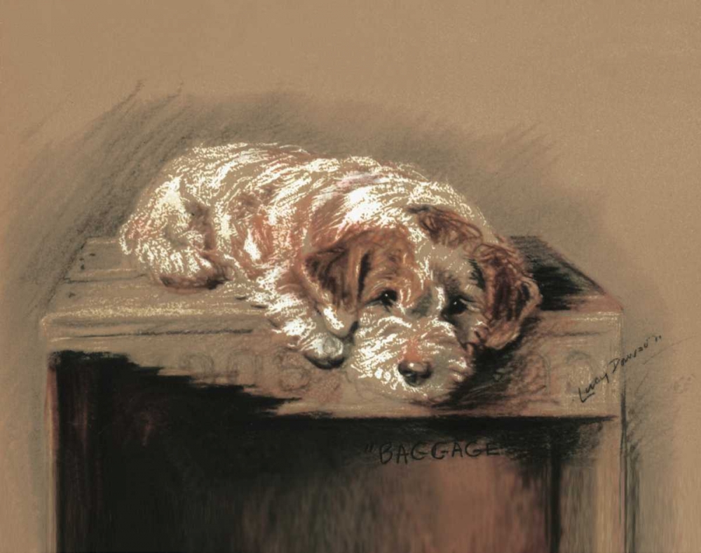 Terrier, Baggage art print by Lucy Dawson for $57.95 CAD