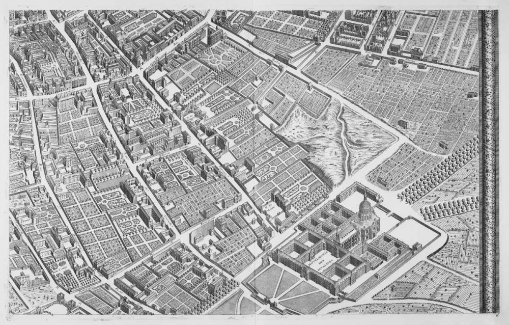 Paris 1739 Sectional map art print by Michel-Etienne Turgot for $57.95 CAD