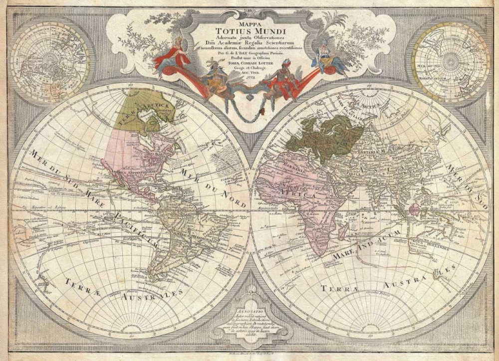 Lotter Mappe-Monde art print by Guillaume De LIsle for $57.95 CAD