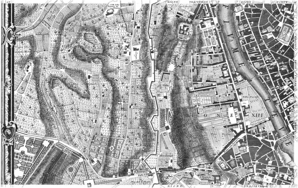 Rome Sectional Map art print by Giovanni Battista Nolli for $57.95 CAD