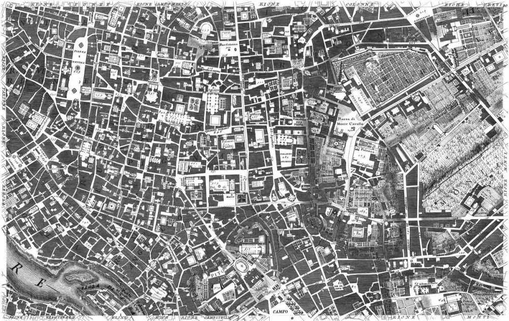 Rome Sectional Map art print by Giovanni Battista Nolli for $57.95 CAD