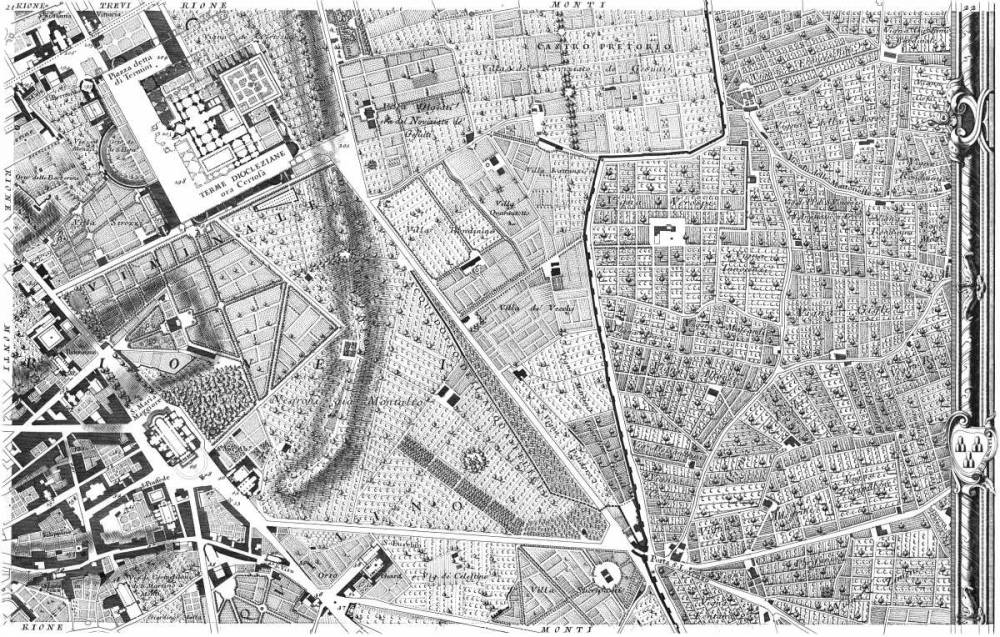 Rome Sectional Map art print by Giovanni Battista Nolli for $57.95 CAD