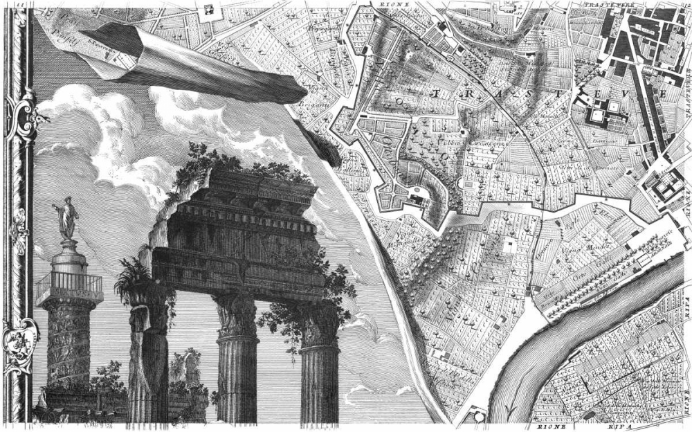 Rome Sectional Map art print by Giovanni Battista Nolli for $57.95 CAD
