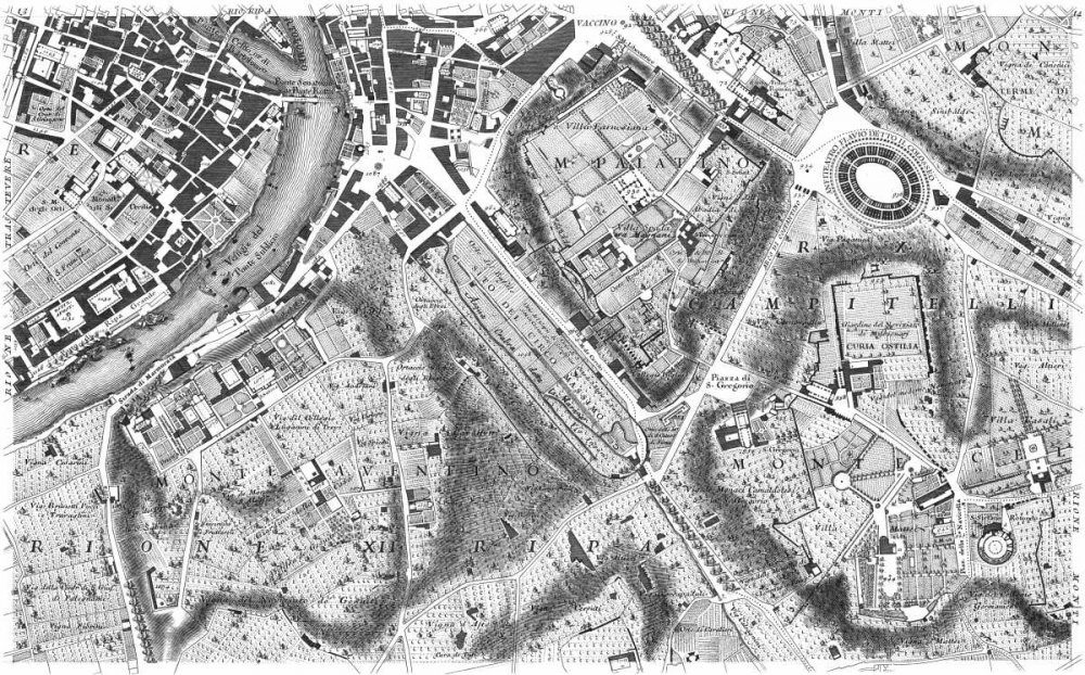Rome Sectional Map art print by Giovanni Battista Nolli for $57.95 CAD