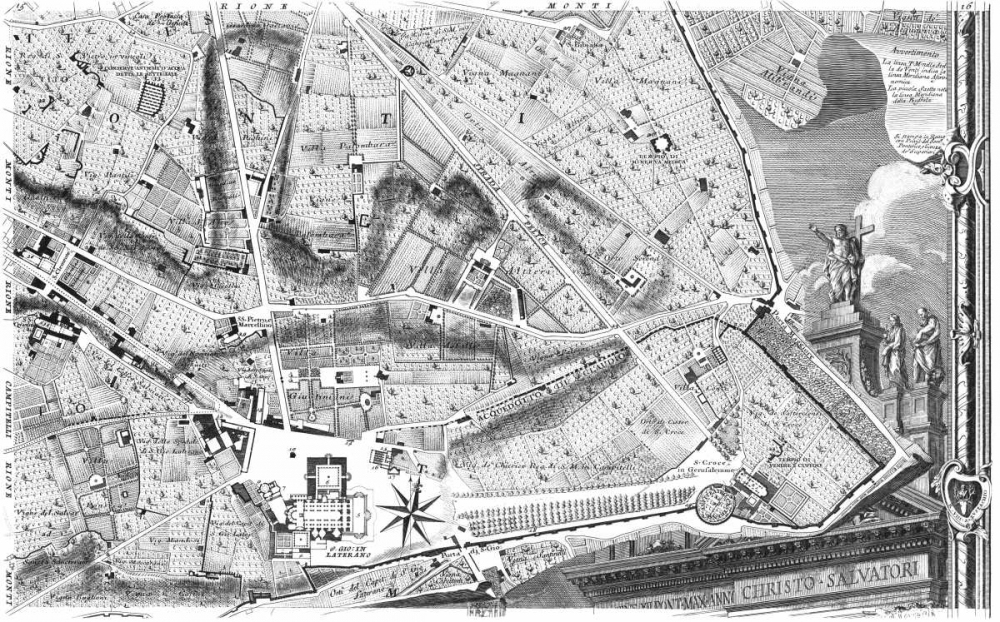 Rome Sectional Map art print by Giovanni Battista Nolli for $57.95 CAD