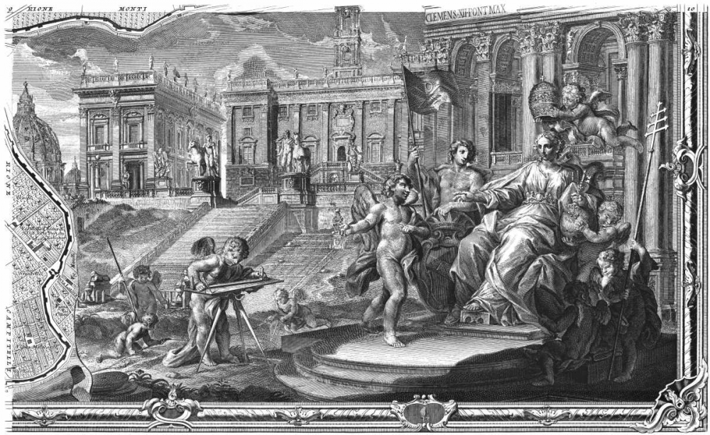 Rome Sectional Map art print by Giovanni Battista Nolli for $57.95 CAD