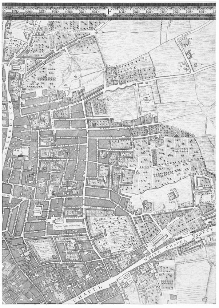 Roque Sectional map of London 1748 art print by John Roque for $57.95 CAD