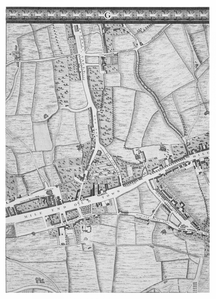 Roque Sectional map of London 1748 art print by John Roque for $57.95 CAD