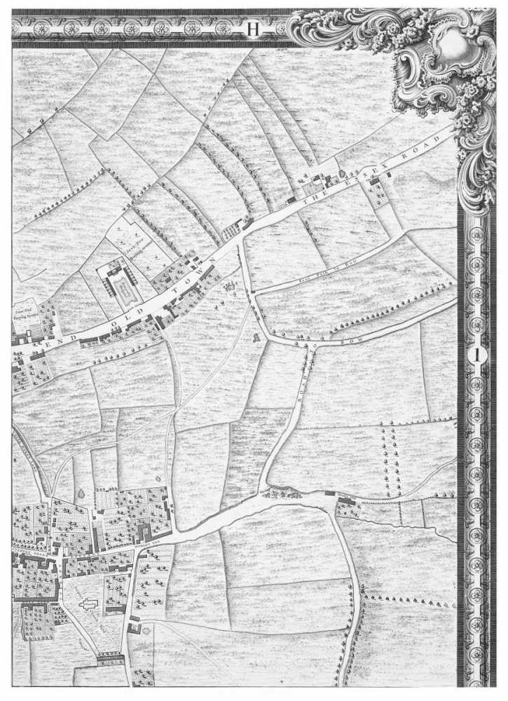 Roque Sectional map of London 1748 art print by John Roque for $57.95 CAD