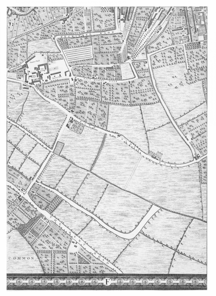 Roque Sectional map of London 1748 art print by John Roque for $57.95 CAD