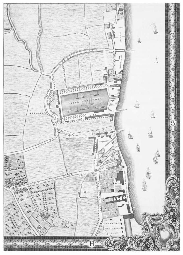 Roque Sectional map of London 1748 art print by John Roque for $57.95 CAD