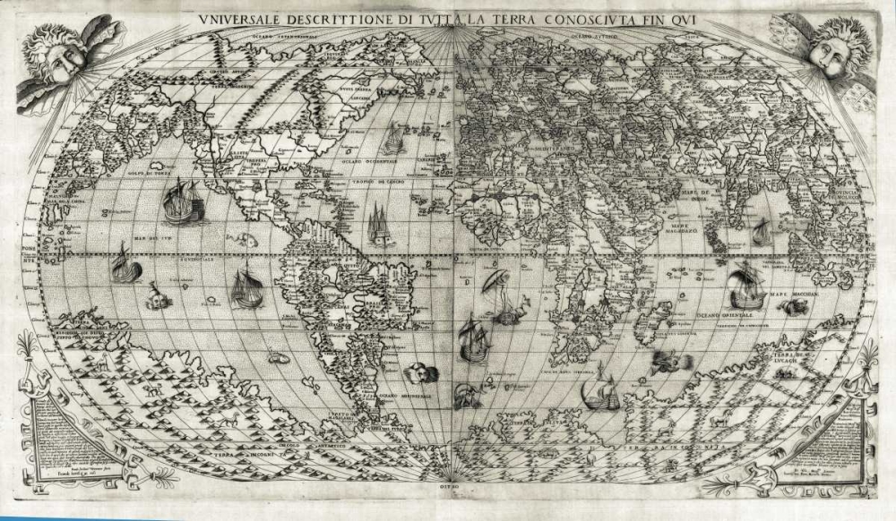 Universale Desrcittione di tutta le Terra art print by Paolo Forlani for $57.95 CAD