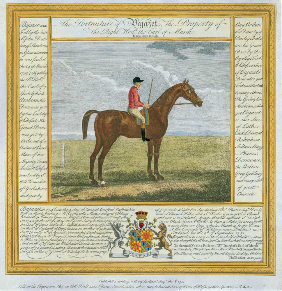 Portrait and Pedigree, Bajazet art print by Thomas Spencer for $57.95 CAD