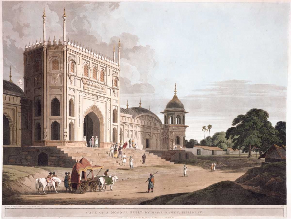 Gate of a Mosque at Phillibeat art print by Thomas and Wm Daniells for $57.95 CAD