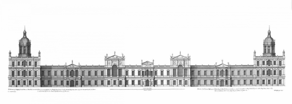 Elevation, Palace of Whitehall towards Park art print by Colin Campbell for $57.95 CAD