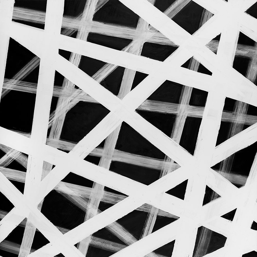 ABSTRACT WHITE BOLD LINES art print by Atelier B Art Studio for $57.95 CAD