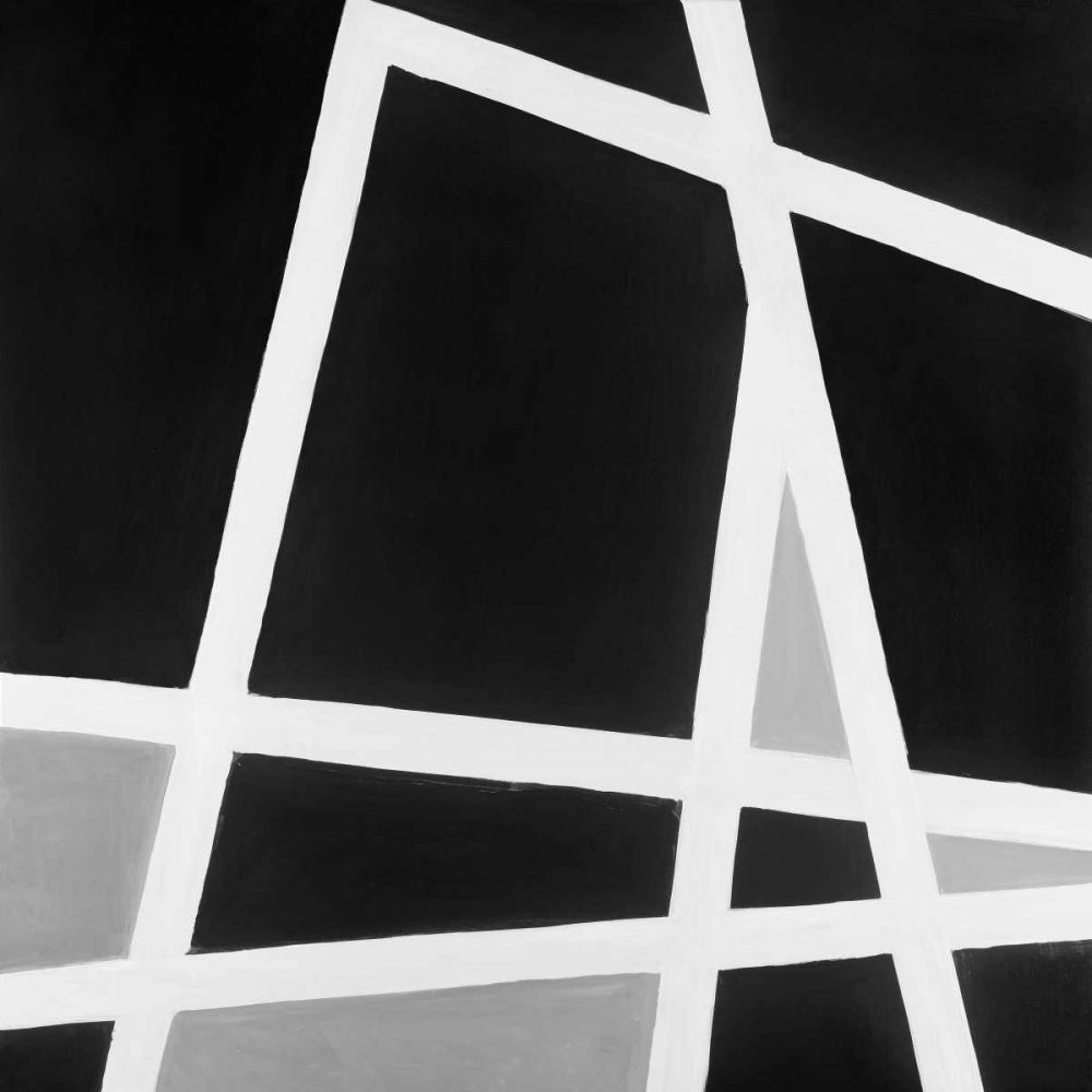Abstract Lines Black and White art print by Atelier B Art Studio for $57.95 CAD