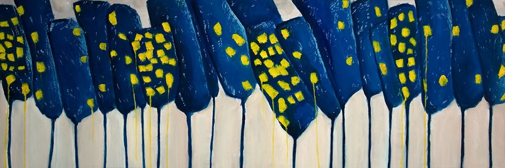 ABSTRACT BLUE FLOWERS art print by Atelier B Art Studio for $57.95 CAD