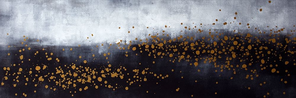 TWO SHADES OF GRAY WITH GOLD DOTS art print by Atelier B Art Studio for $57.95 CAD