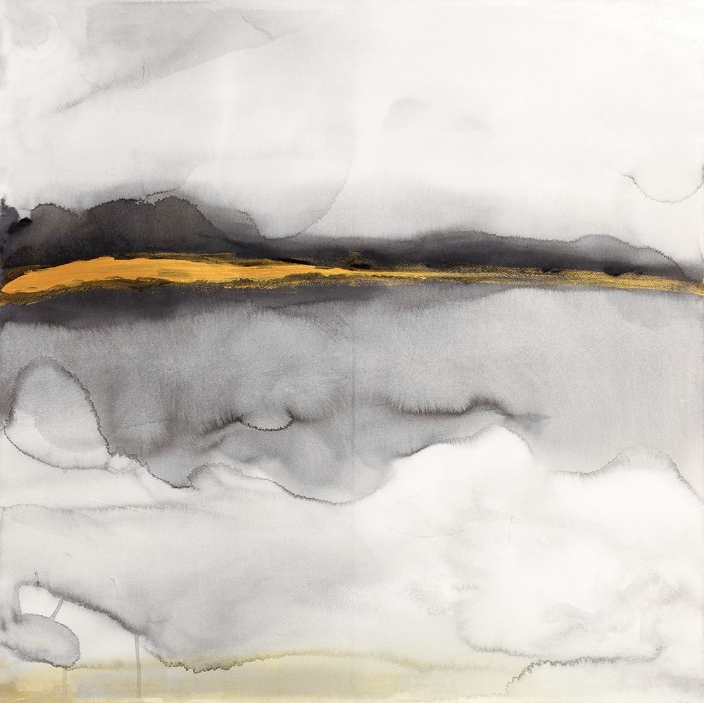 GOLD STRIPE ABSTRACT art print by Atelier B Art Studio for $57.95 CAD
