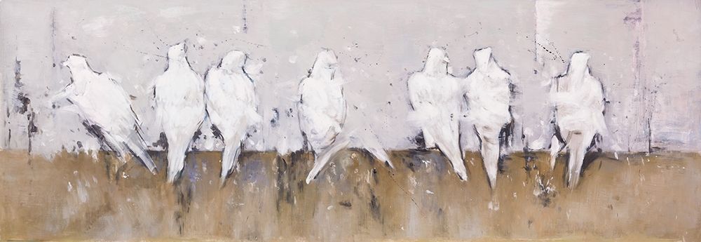 ABSTRACT PERCHED BIRDS art print by Atelier B Art Studio for $57.95 CAD