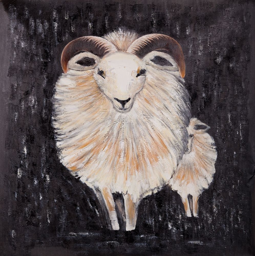 TWO BUSHY RAM art print by Atelier B Art Studio for $57.95 CAD