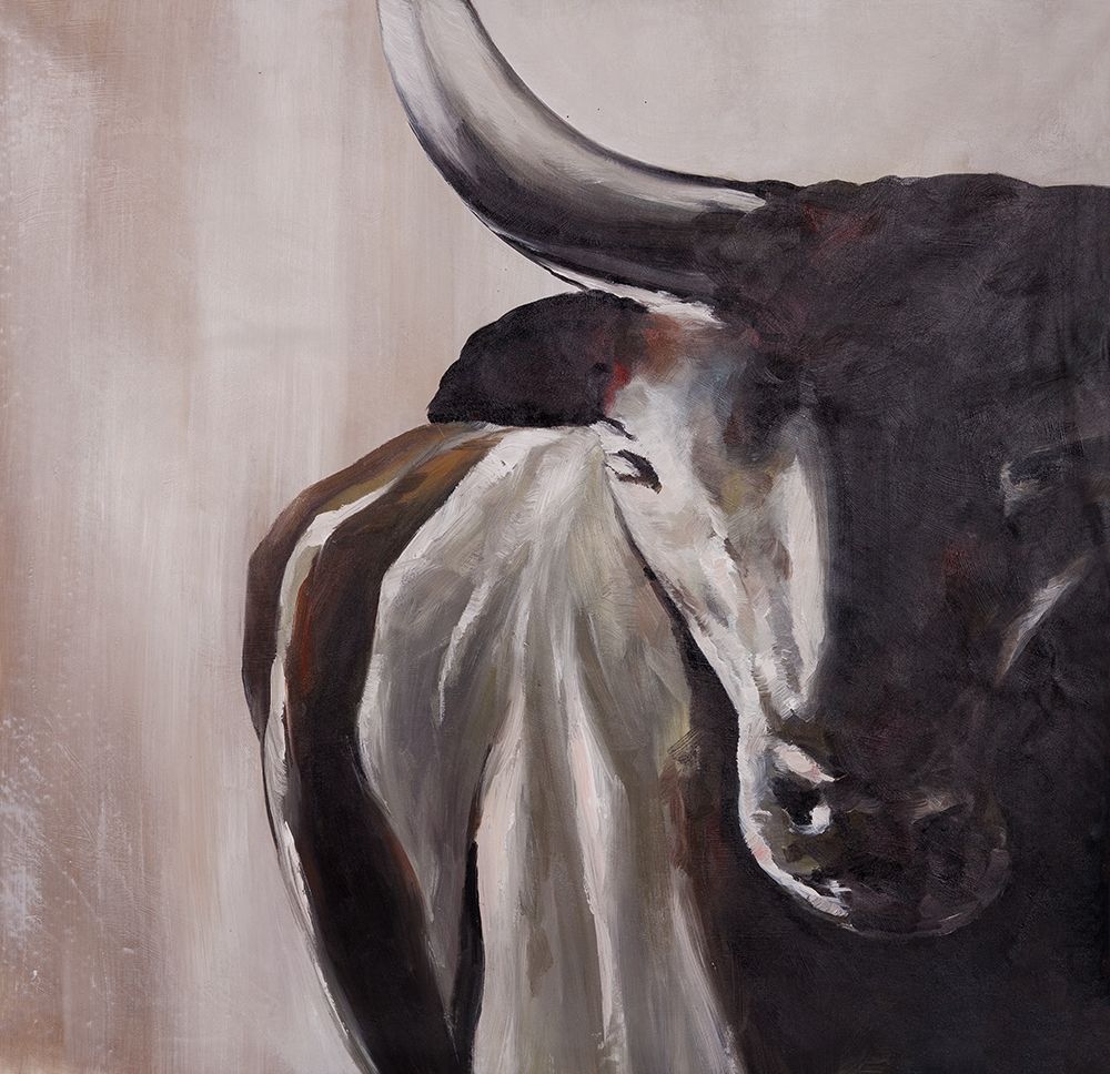 BULL HEAD FRONT VIEW art print by Atelier B Art Studio for $57.95 CAD