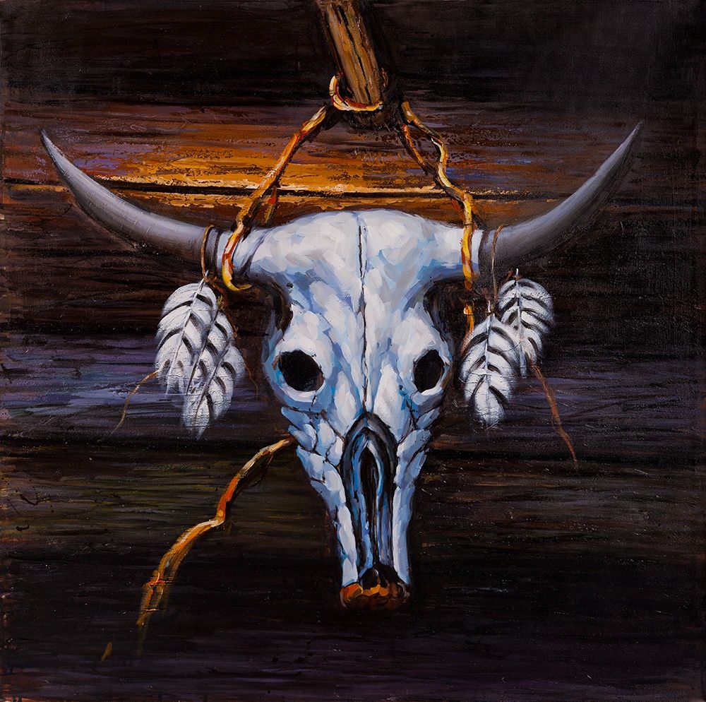 HANGED BULL SKULL art print by Atelier B Art Studio for $57.95 CAD