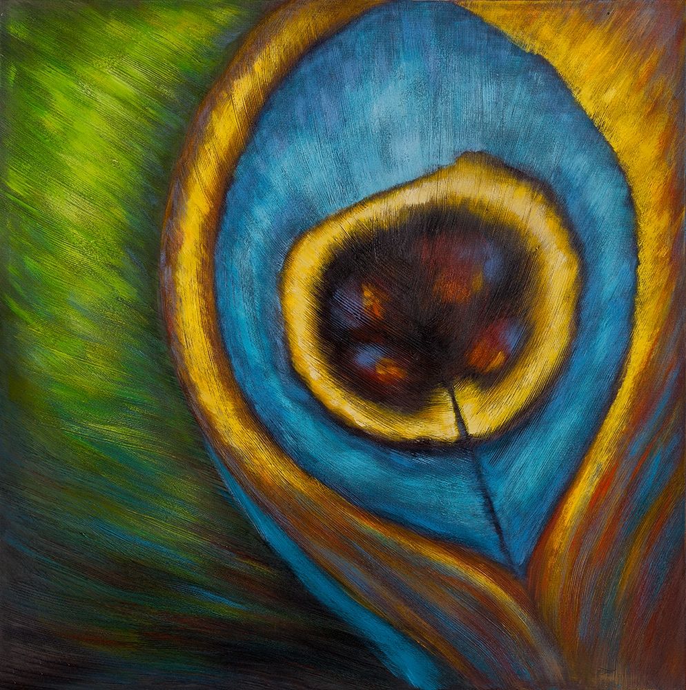 PEACOCK FEATHER CLOSEUP art print by Atelier B Art Studio for $57.95 CAD