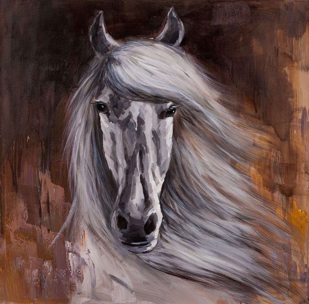 PROUD WHITE HORSE art print by Atelier B Art Studio for $57.95 CAD