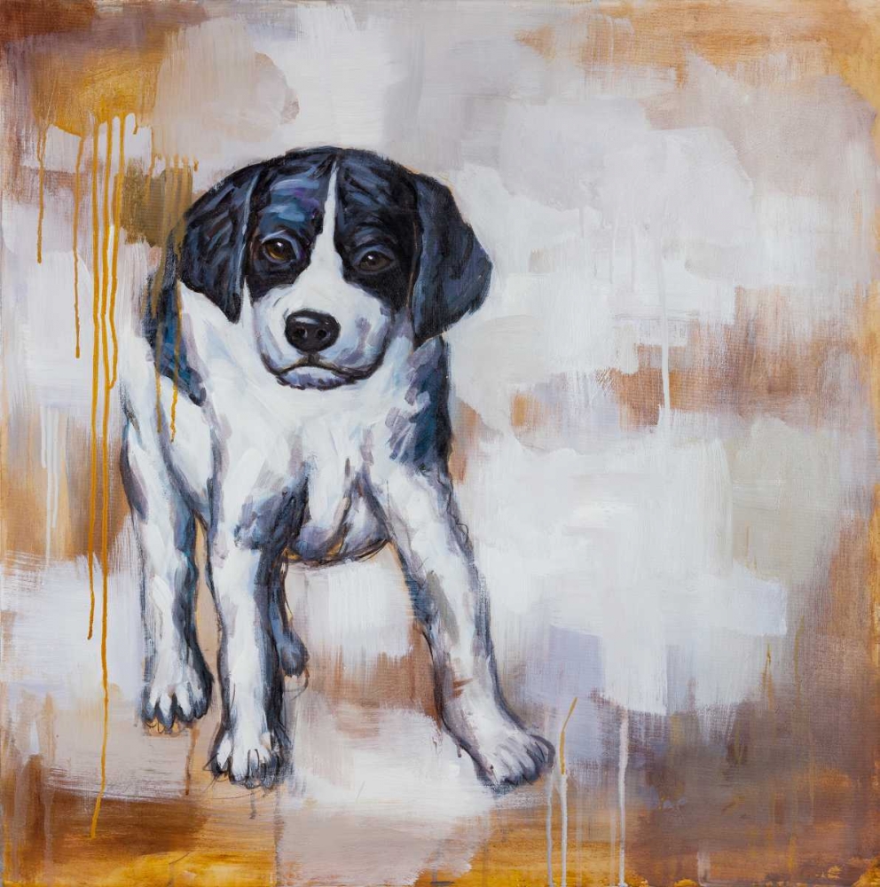 Curious Puppy Dog art print by Atelier B Art Studio for $57.95 CAD