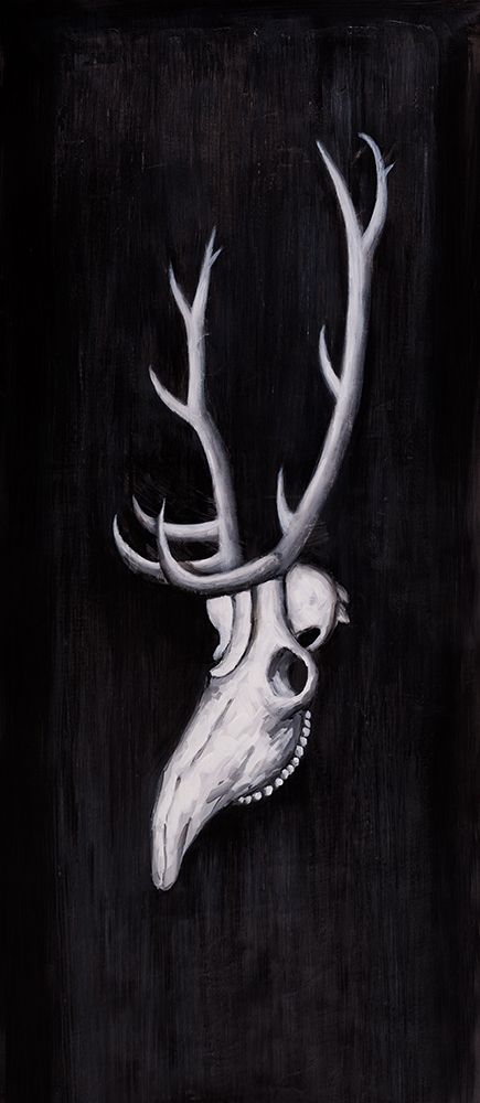 DEER SKULL IN THE DARK art print by Atelier B Art Studio for $57.95 CAD