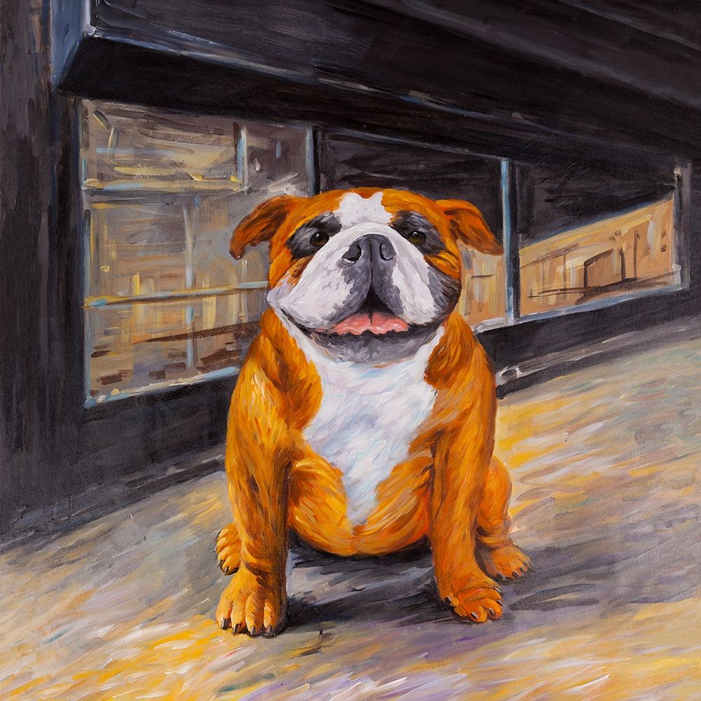 SMILING BULLDOG art print by Atelier B Art Studio for $57.95 CAD