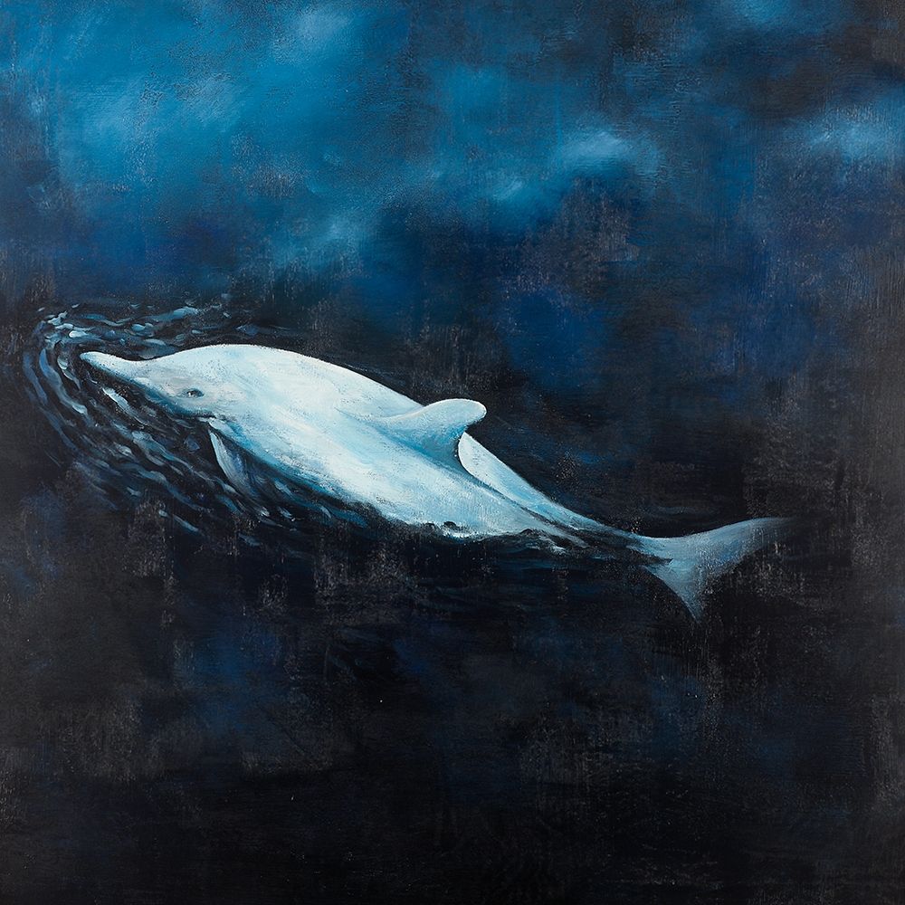 SWIMMING DOLPHIN art print by Atelier B Art Studio for $57.95 CAD