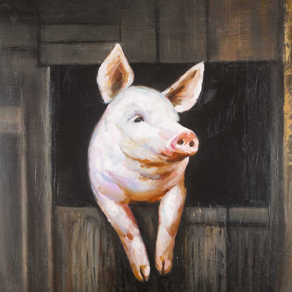 Smiling Pig art print by Atelier B Art Studio for $57.95 CAD