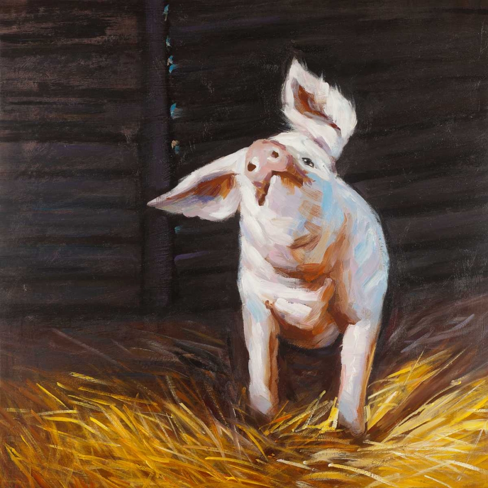 Happy Pig art print by Atelier B Art Studio for $57.95 CAD