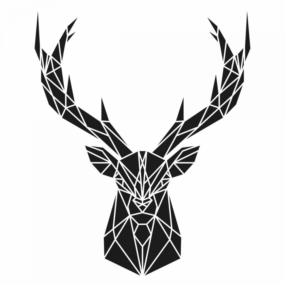 Geometric Deer Head art print by Atelier B Art Studio for $57.95 CAD