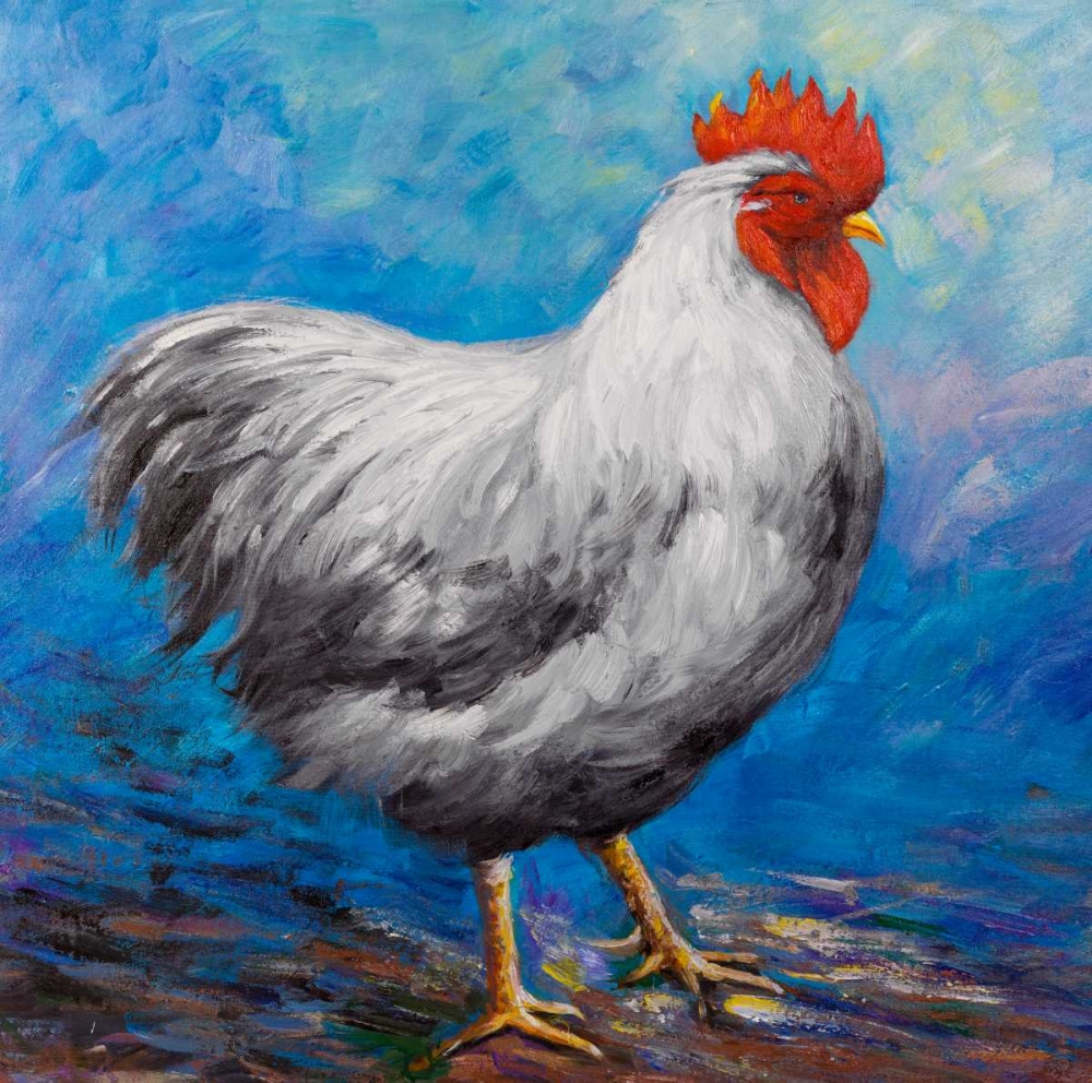 Grey Rooster art print by Atelier B Art Studio for $57.95 CAD