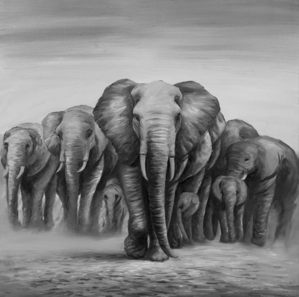 Herd Elephants art print by Atelier B Art Studio for $57.95 CAD