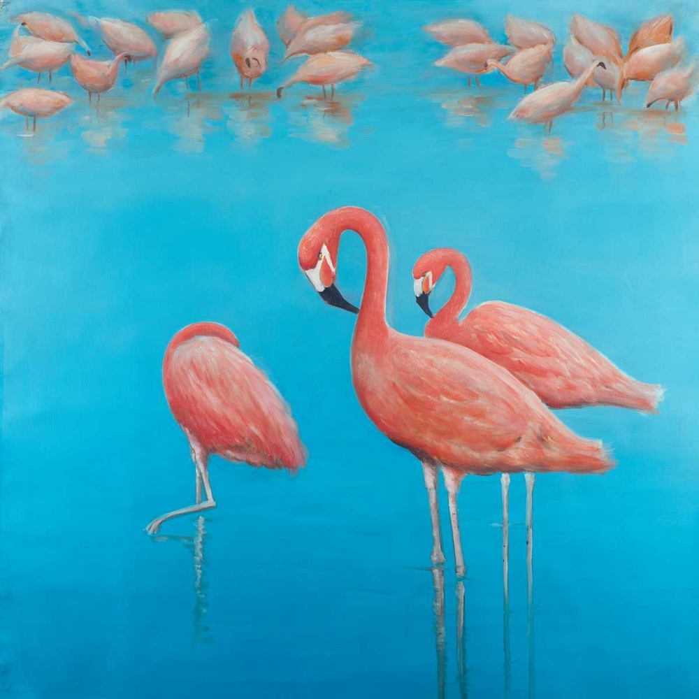 Group of Flamingos art print by Atelier B Art Studio for $57.95 CAD