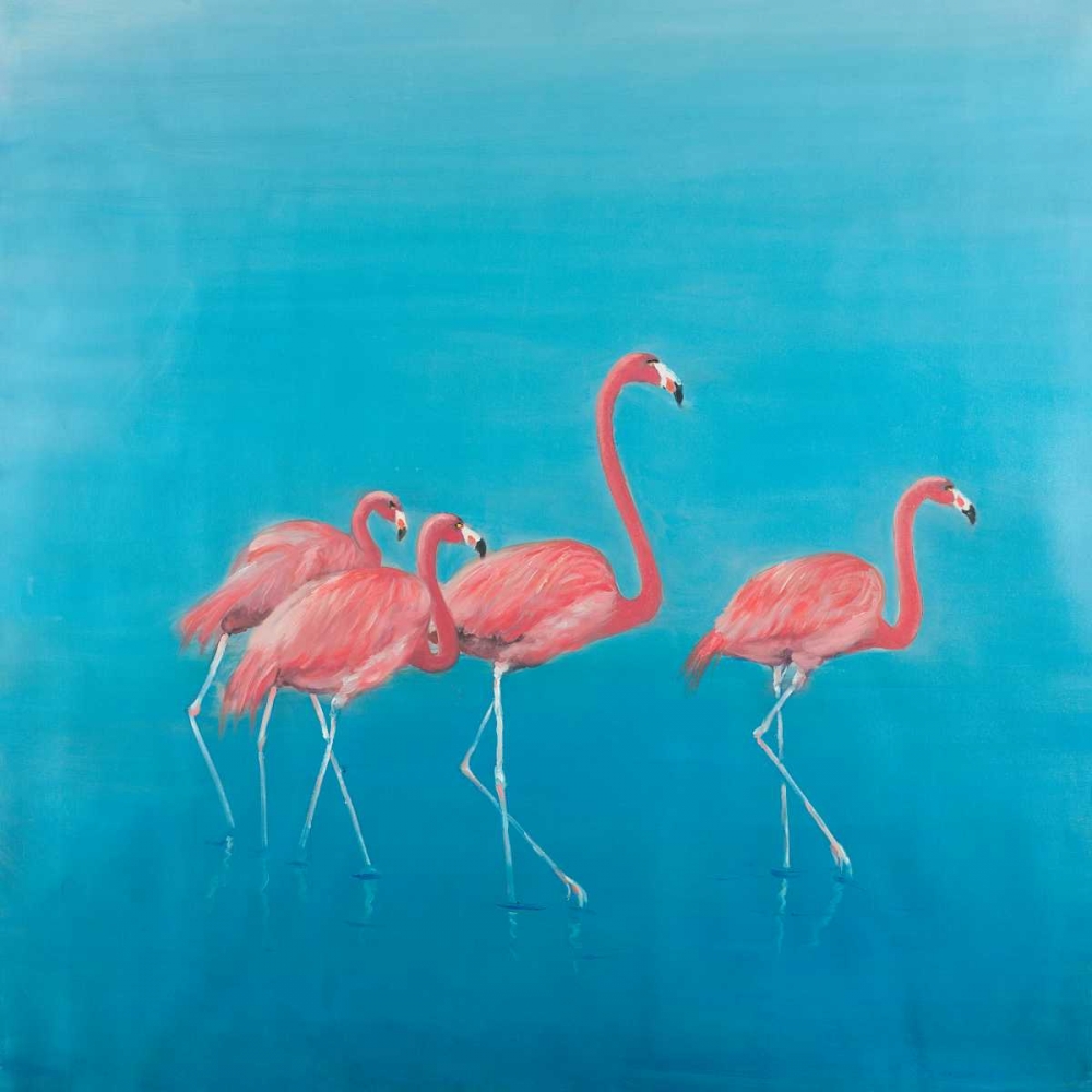 Four Flamingos art print by Atelier B Art Studio for $57.95 CAD