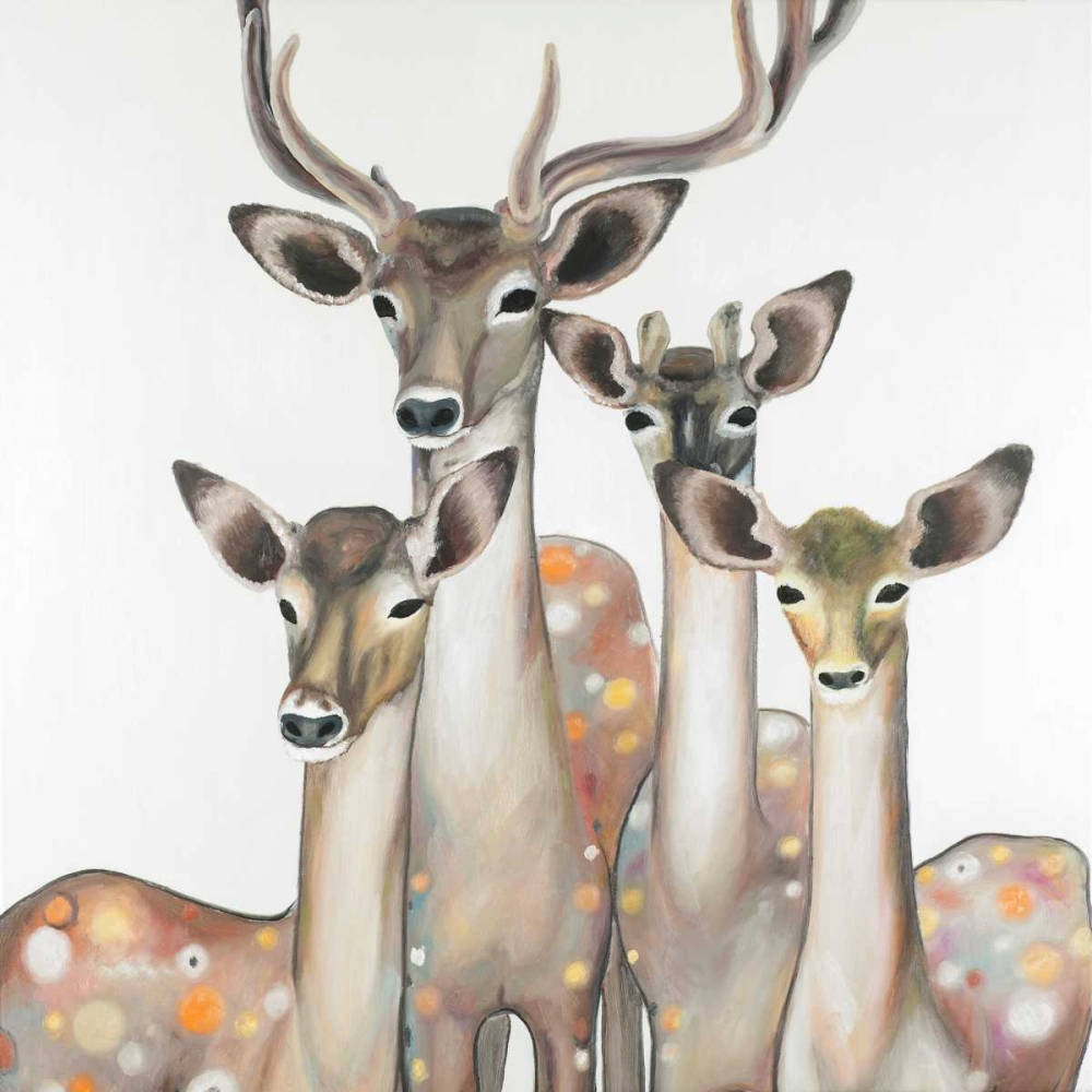 Group of Abstract Deers art print by Atelier B Art Studio for $57.95 CAD