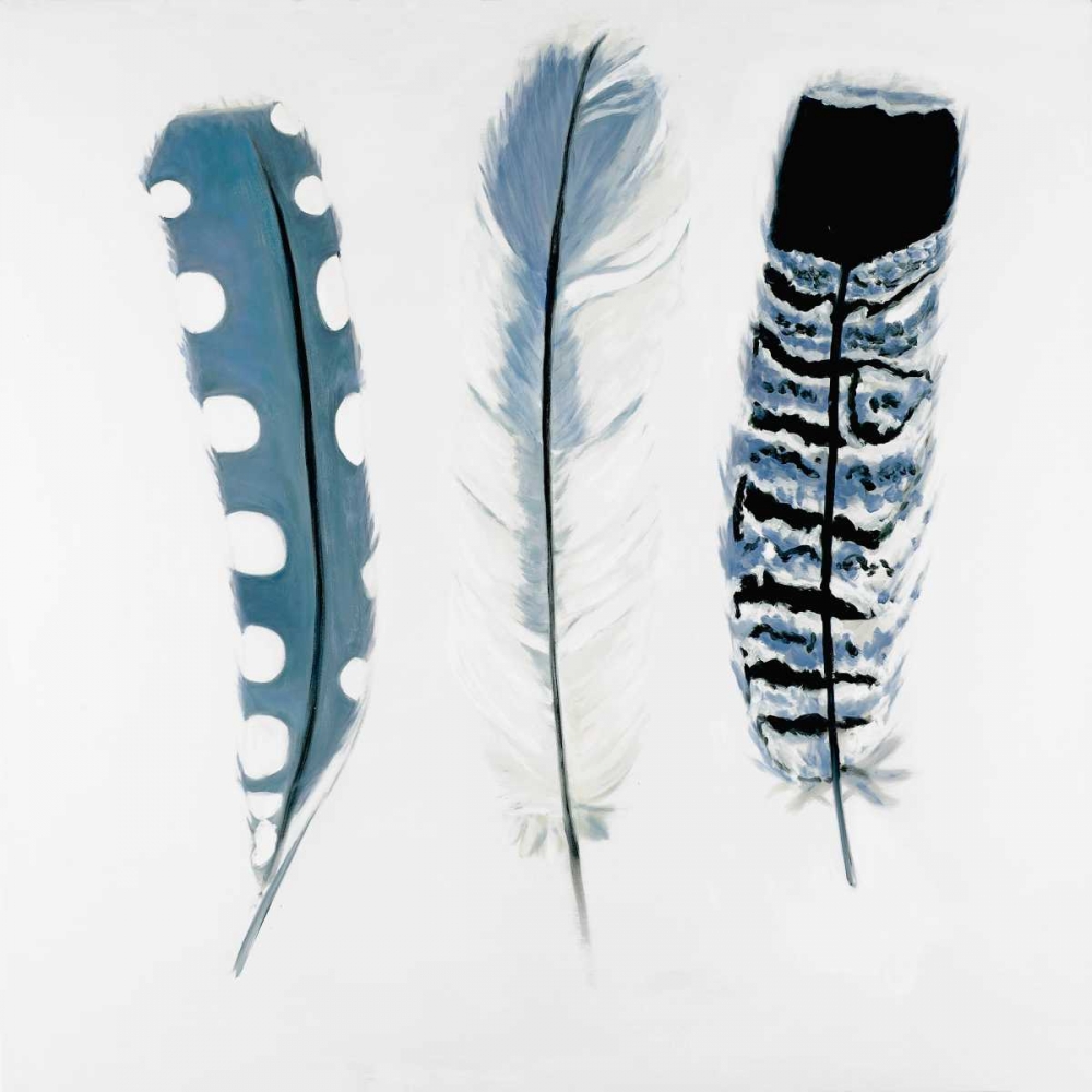 Delicate Blue Feathers art print by Atelier B Art Studio for $57.95 CAD